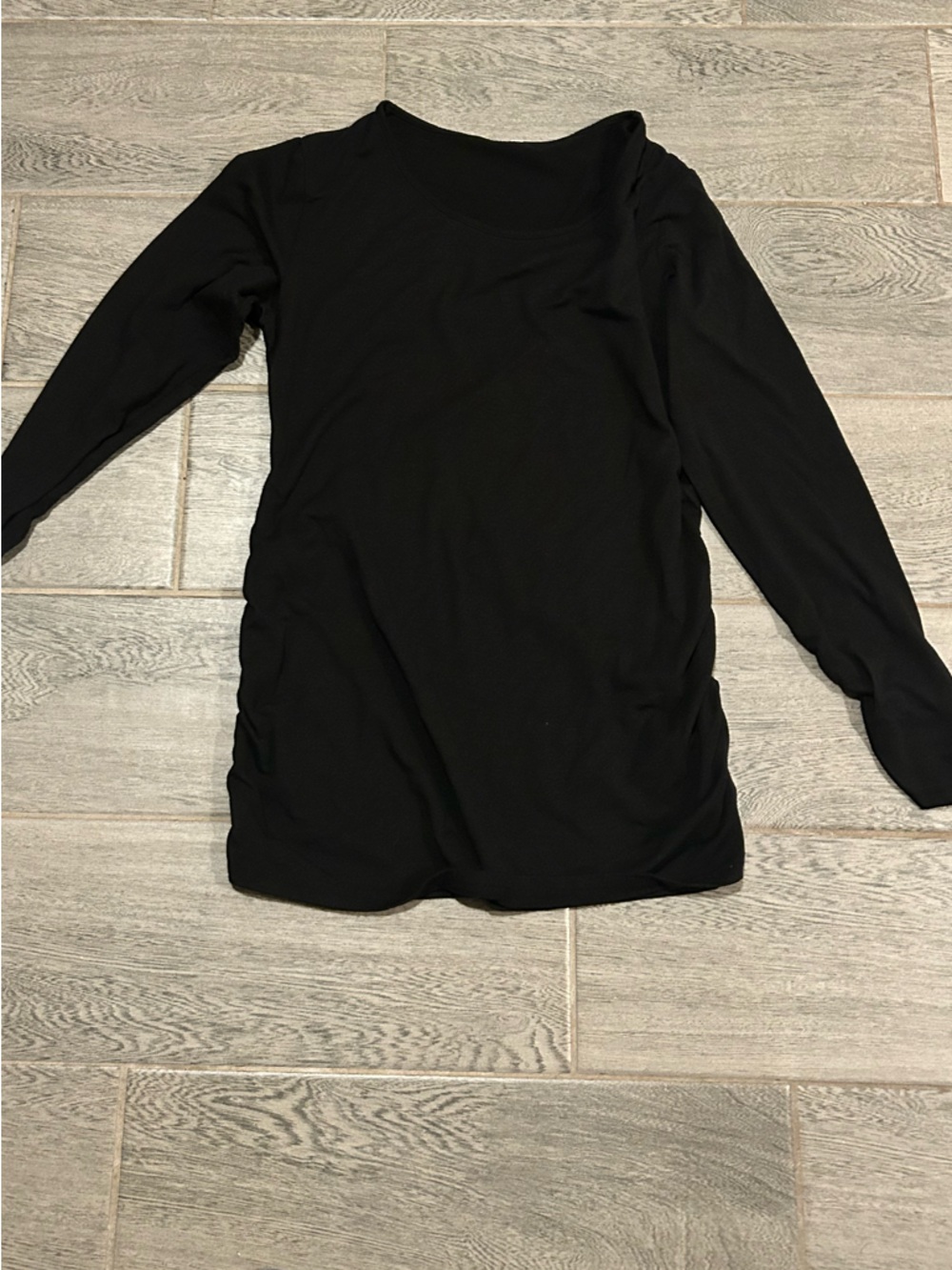 Black Long Sleeve Scoop neck maternity- size large